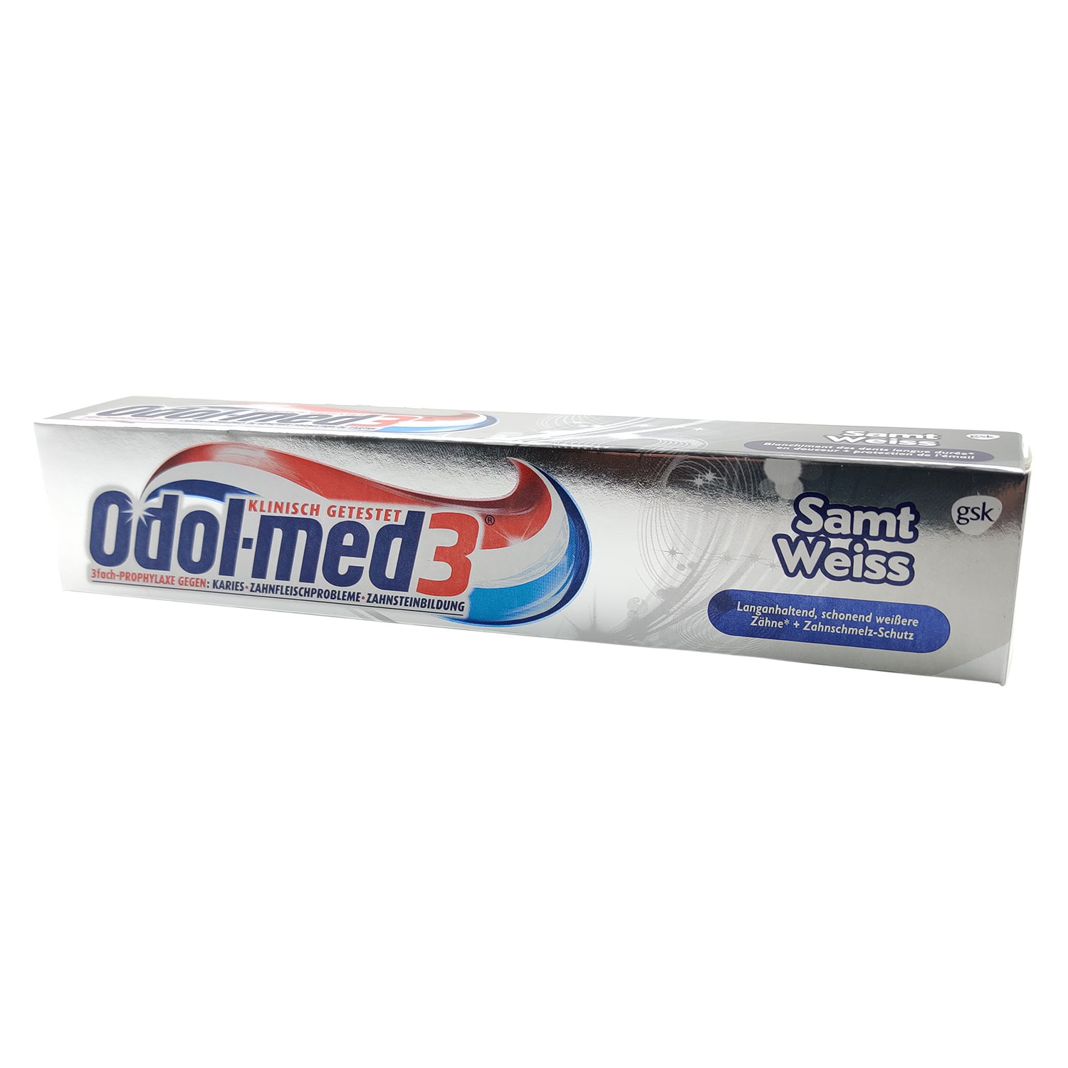 Whitening Tandpasta Odol-med3 Samt Weiss 75 ml.