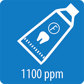 Fluor tandkräm: 1100 ppm
