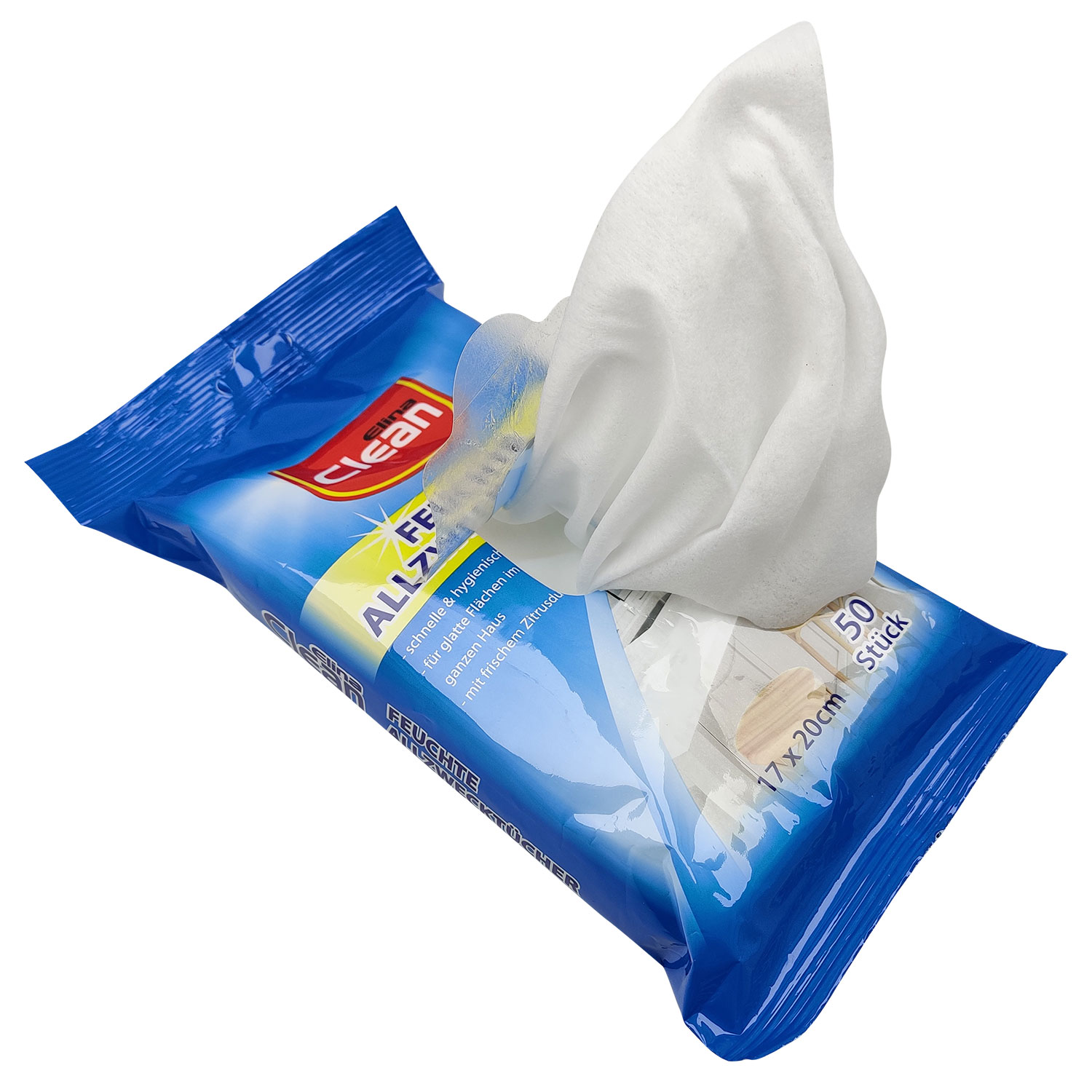 Våde Rengøringsklude Elina Clean Universal Vådservietter 50 stk.