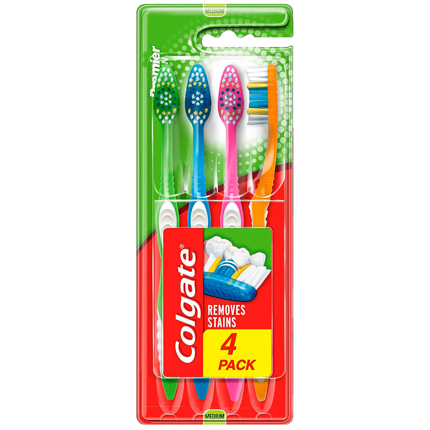 Colgate Tandbørster 4 stk. Premier Clean Medium