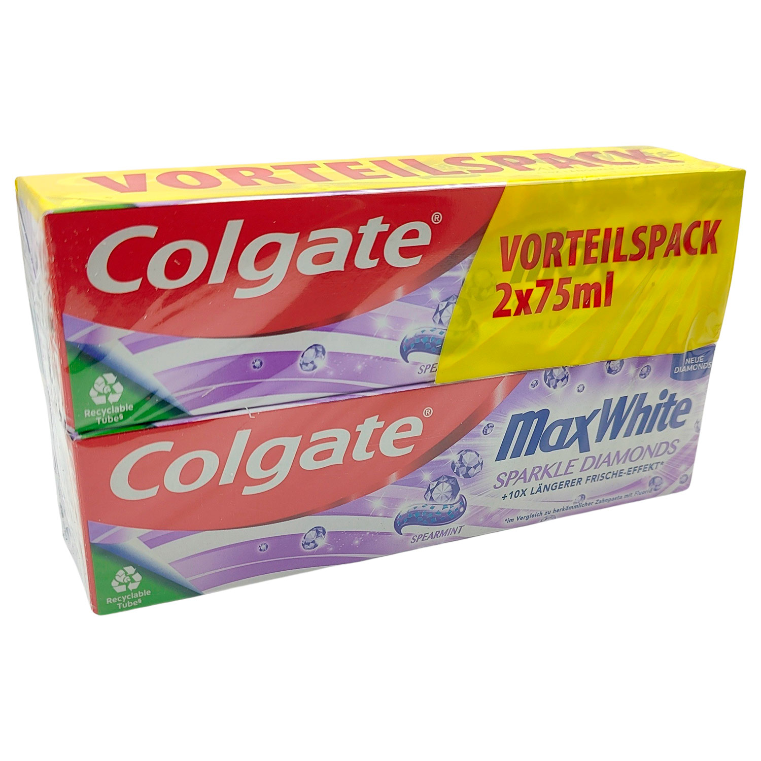 Colgate Zahnpasta 2er-Pack. Max White Sparkle Diamonds