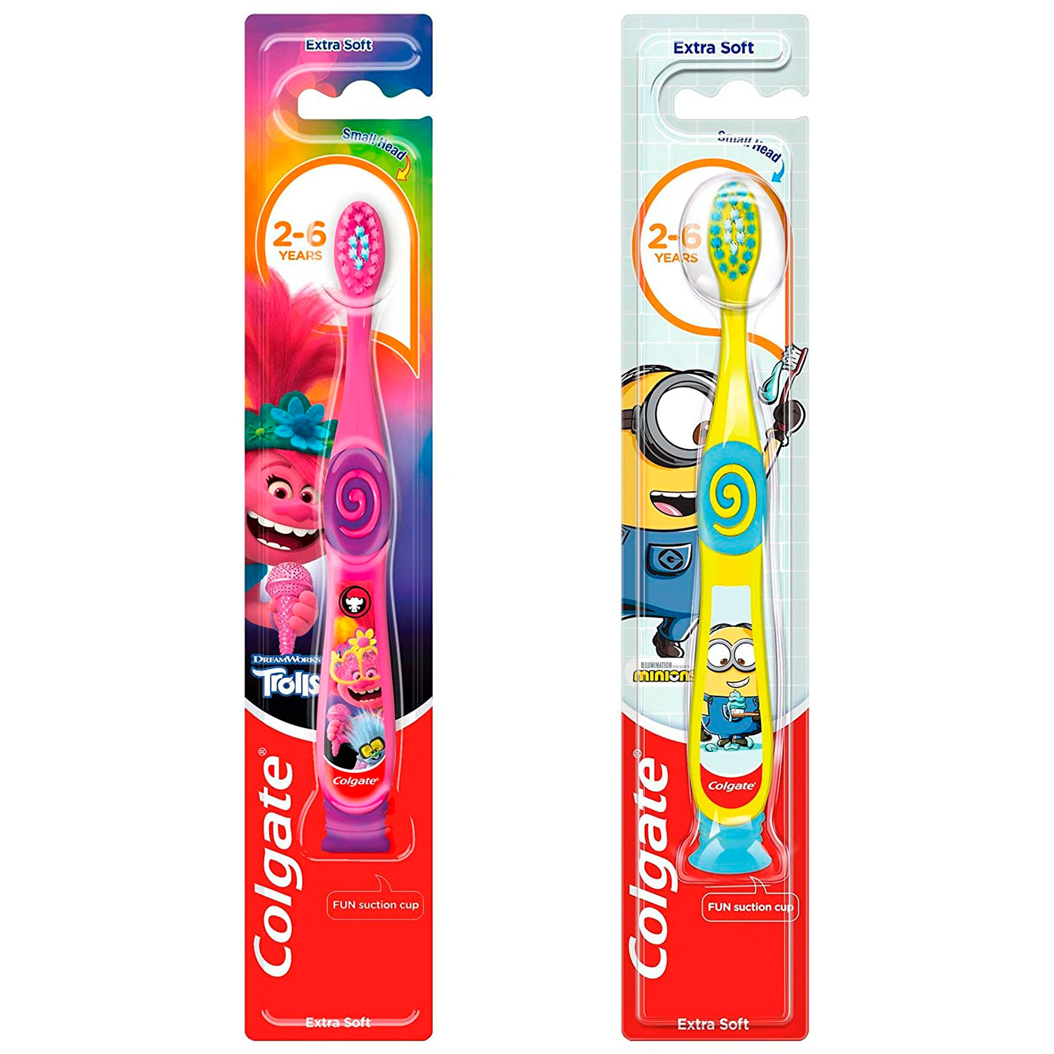 Colgate Kinderzahnbürste Trolls / Minions 2-6 Jahre MINONS