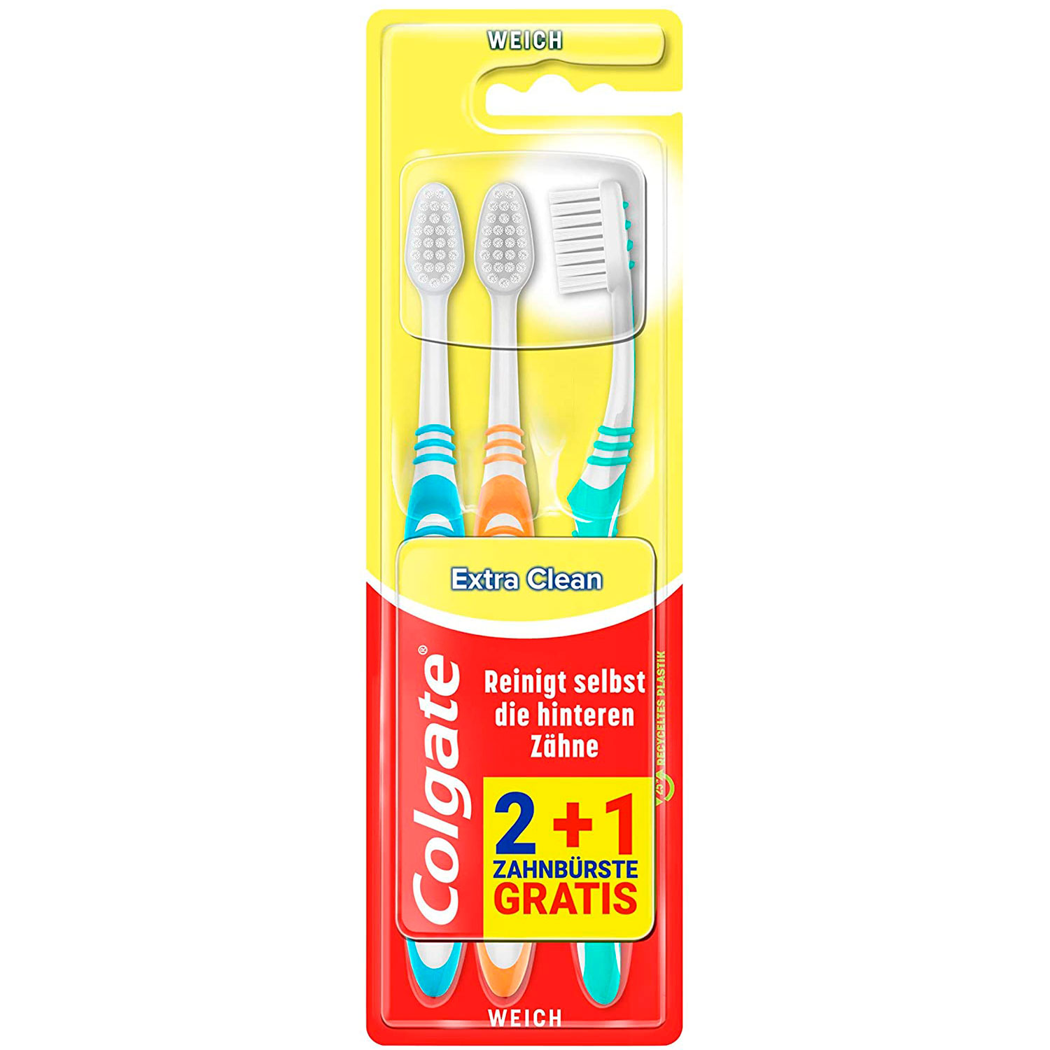 Colgate SOFT Zahnbürsten 3 Stk. Extra Clean