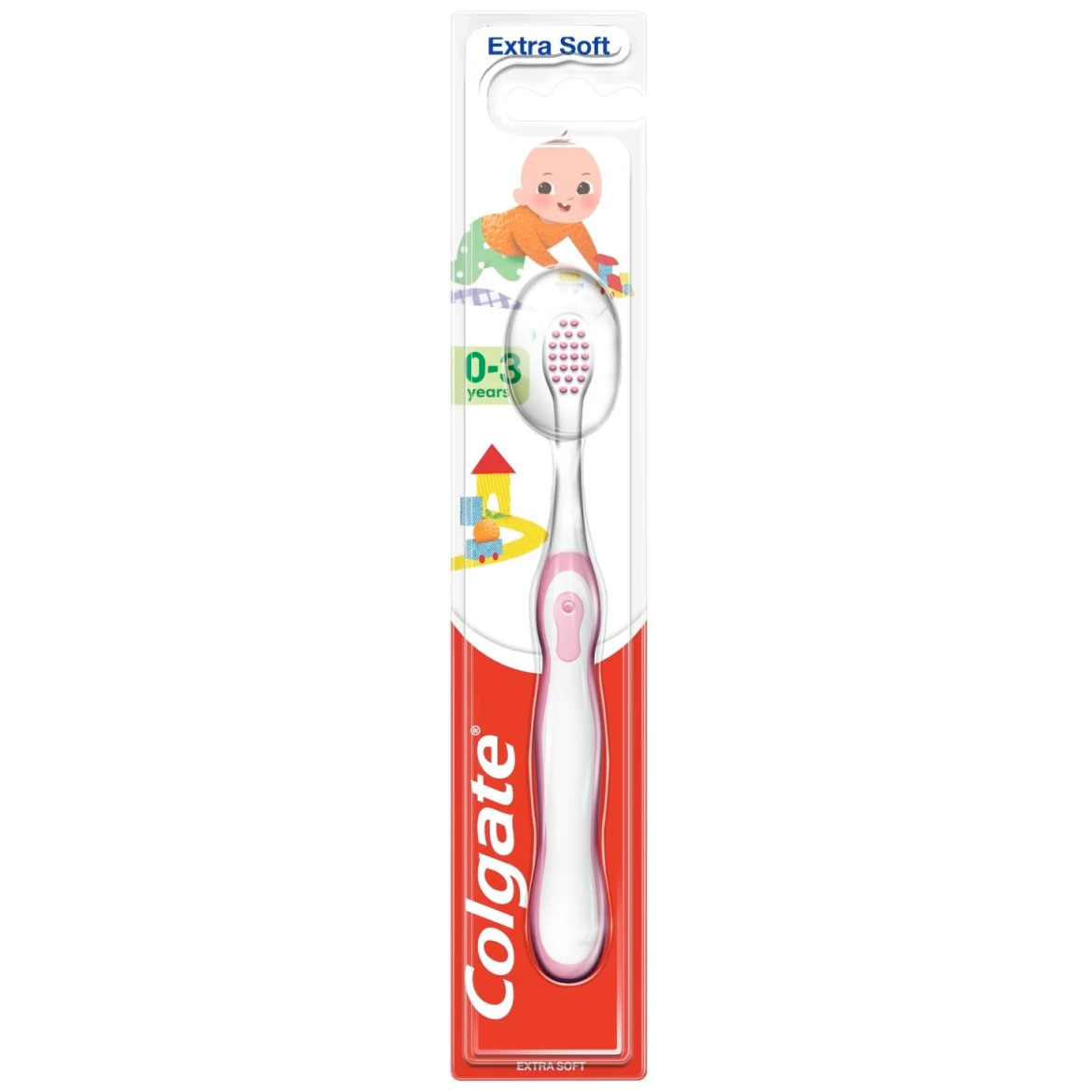 Colgate Børnetandbørste Extra Soft Baby 0-3 år BLÅ