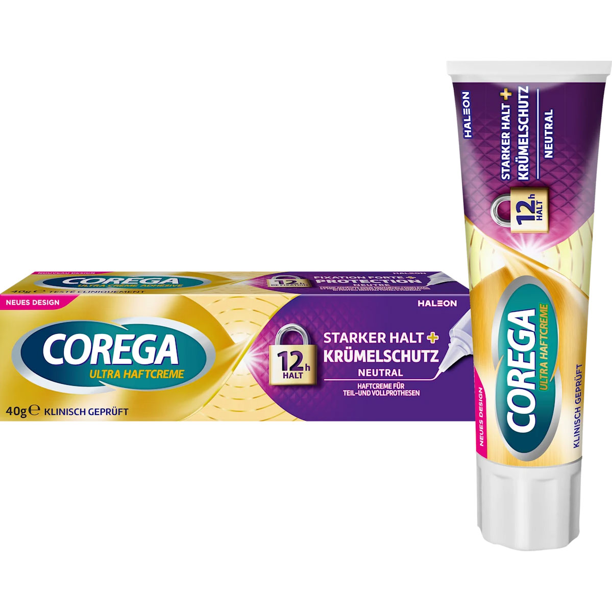 Neutral Prothesenkleber COREGA Ultra Strong Hold + Food Seal 40g