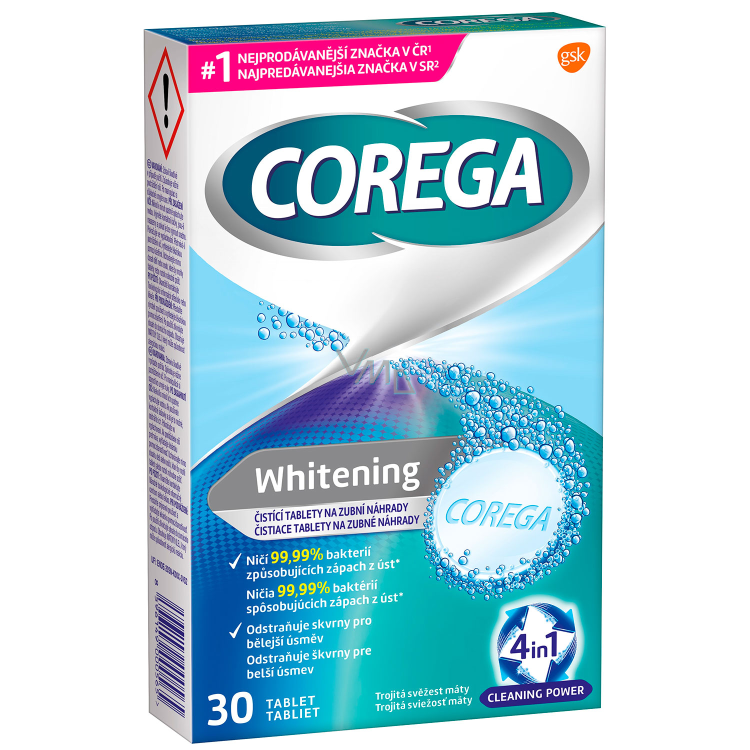 Corega Reinigungstabletten Whitening 30 Stk.