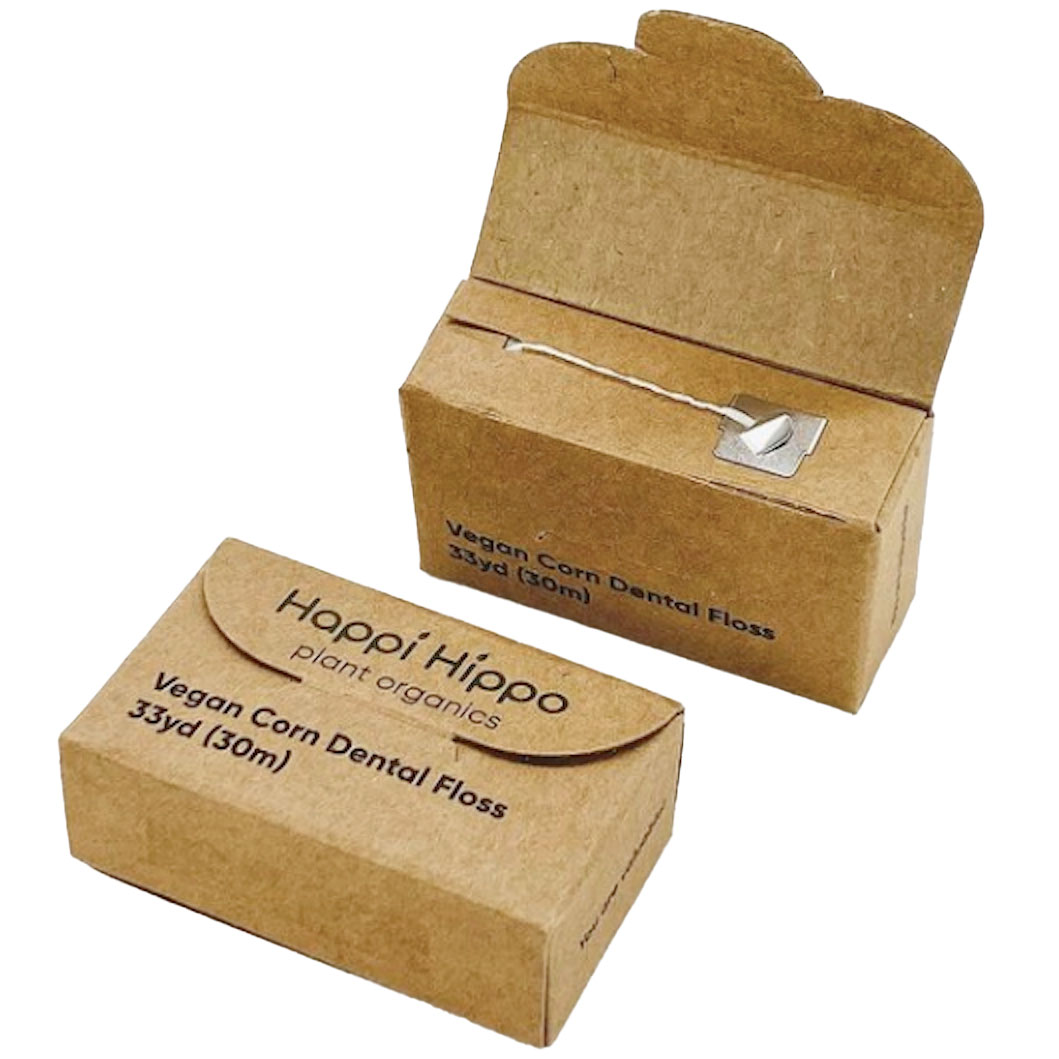 Biologisch abbaubare Zahnseide Happy Hippo Vegan