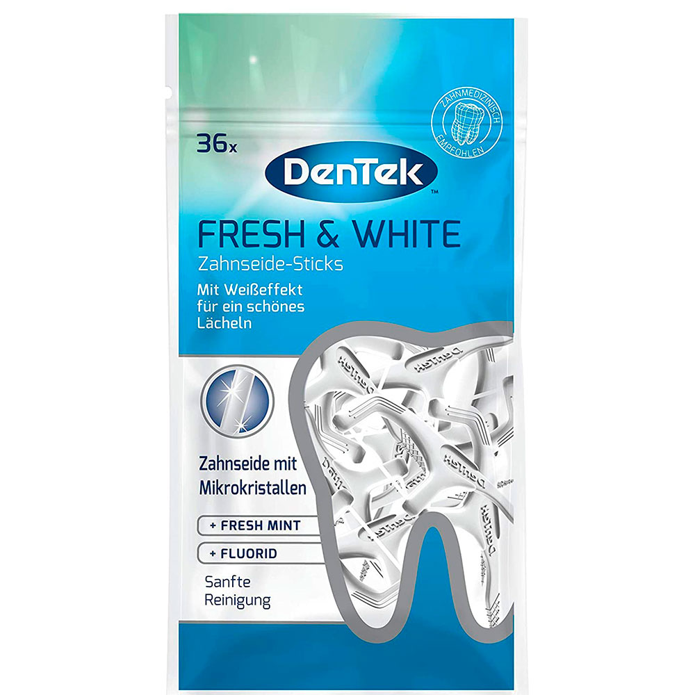 DenTek Fresh & White Floss Picks Zahnseide Picks 36 Stk.