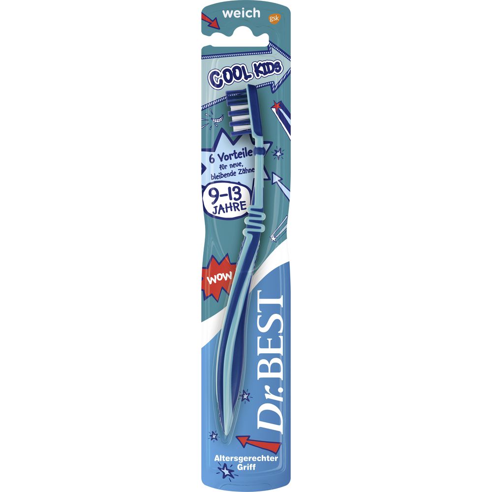Dr. Best Kinderzahnbürste Cool Kids ab 9 Jahren BLAU
