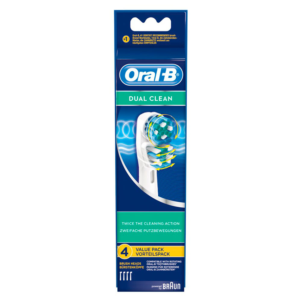 4 Stück Oral-B Dual Clean Bürstenköpfe