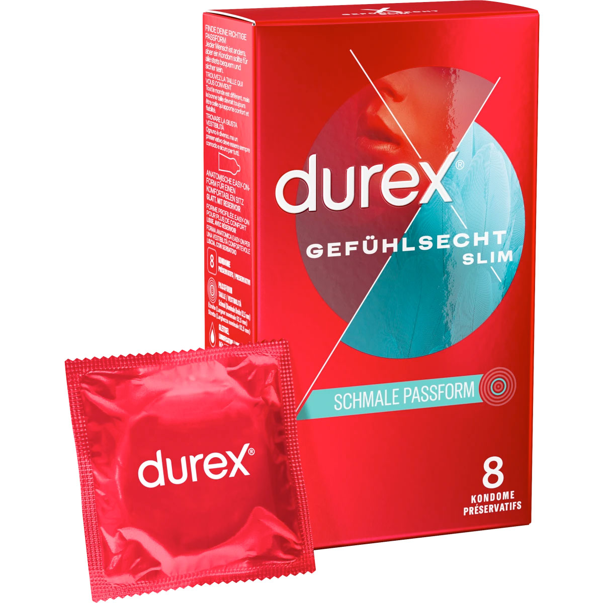 Durex Kondome Thin Feel Slim Fit Thin 8 Stk.