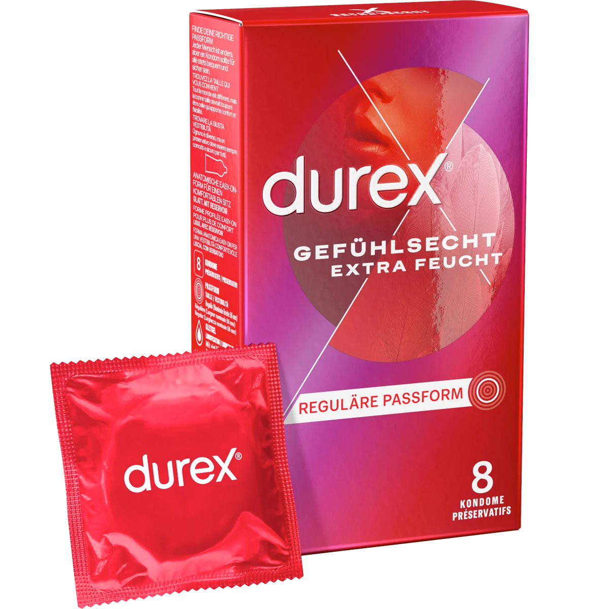 Durex Kondomer Feel Thin Extra Lube 8 stk.