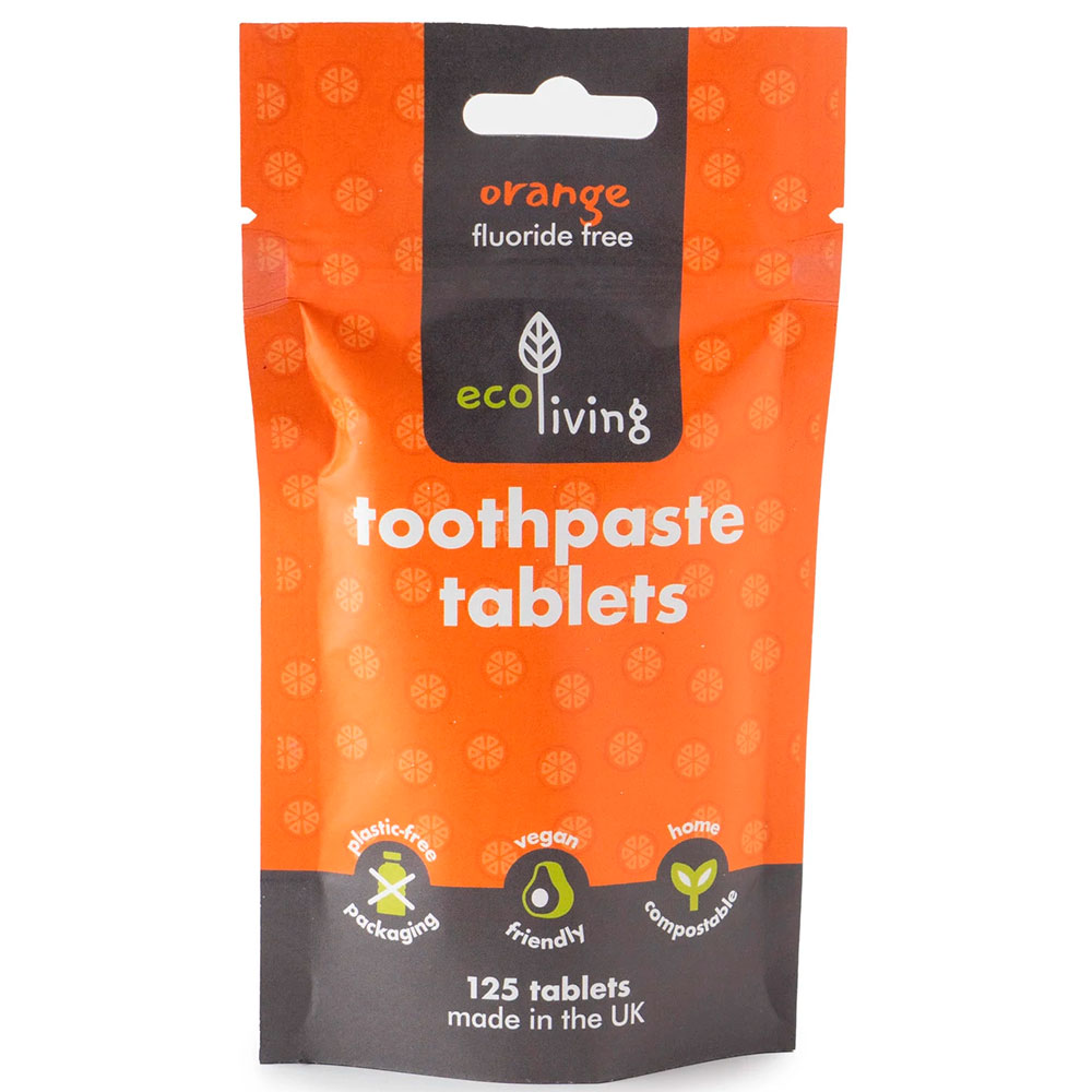 EcoLiving Tandpasta Tabletter Orange Fluorfri 125 stk.