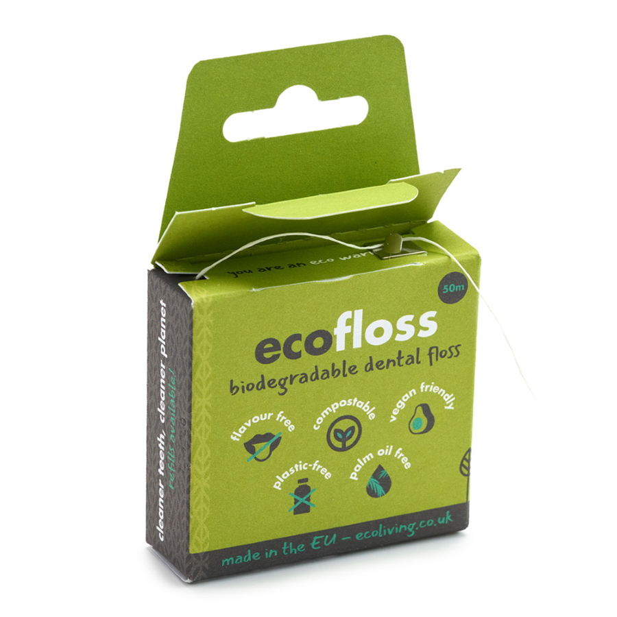 Zahnseide ohne PFAS EcoLiving 50 mtr. Biologisch abbaubar