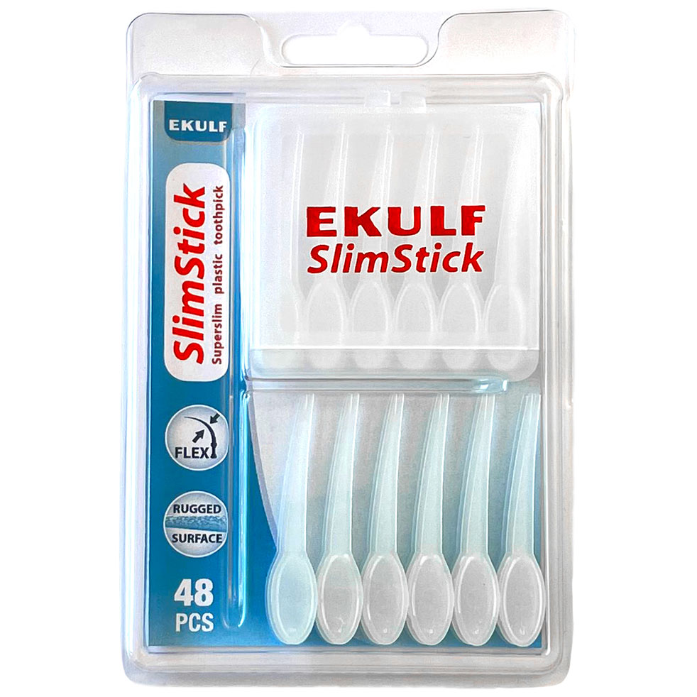 Ekulf SlimStick Super Slim Zahnstocher aus Kunststoff