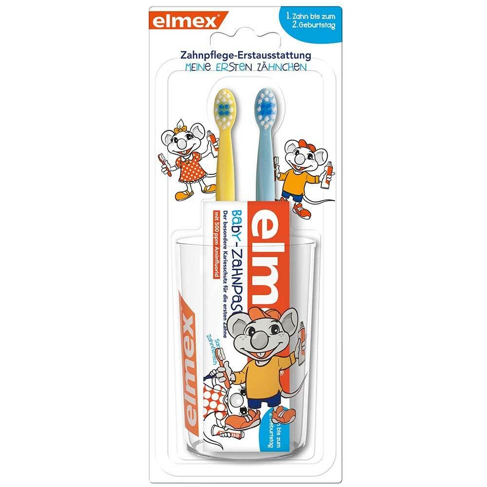 Elmex Baby Set Zahnpasta & Zahnbürsten für Kinder ab 0 Jahren