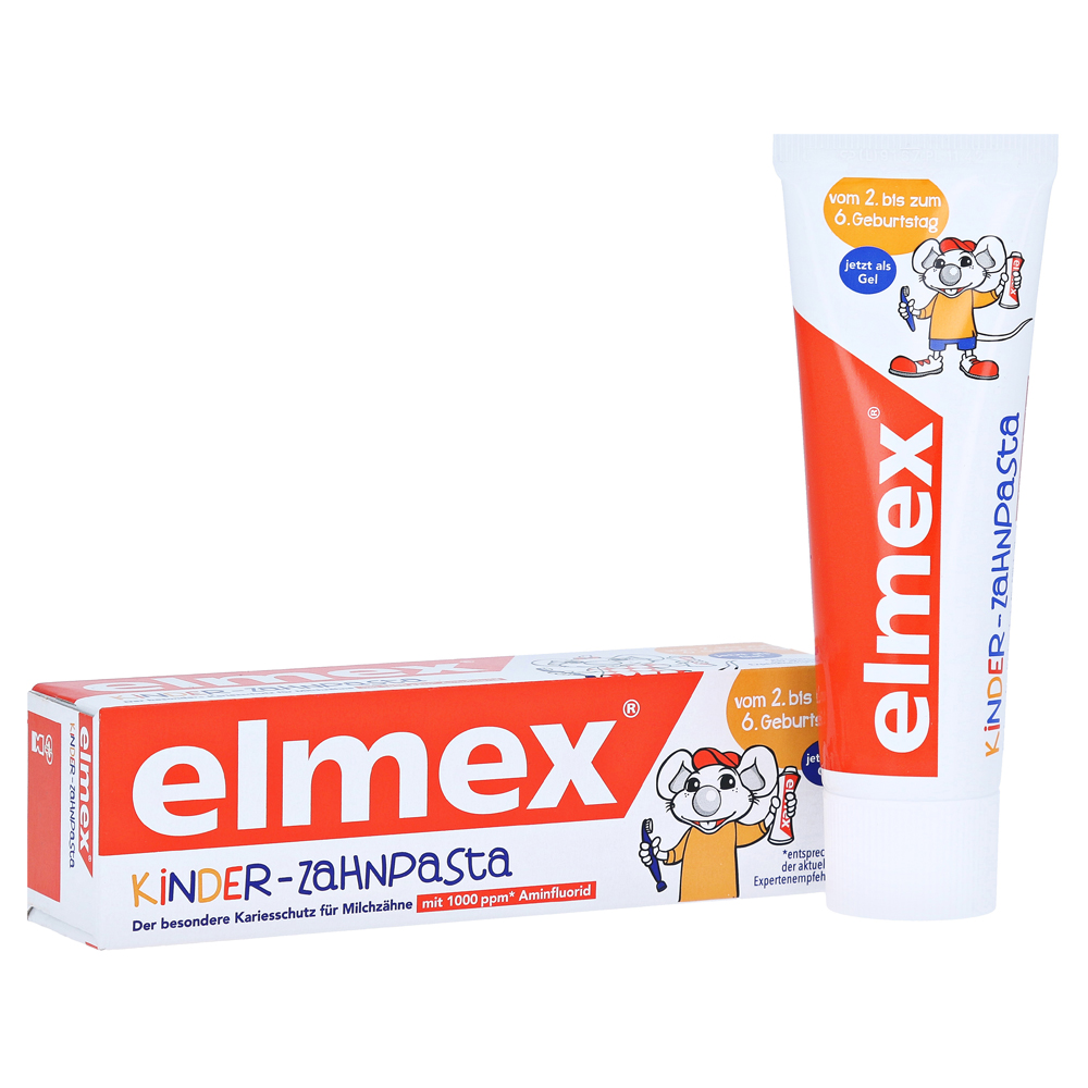 Elmex Kinderzahnpasta für Milchzähne 2 bis 6 Jahre 50 ml.