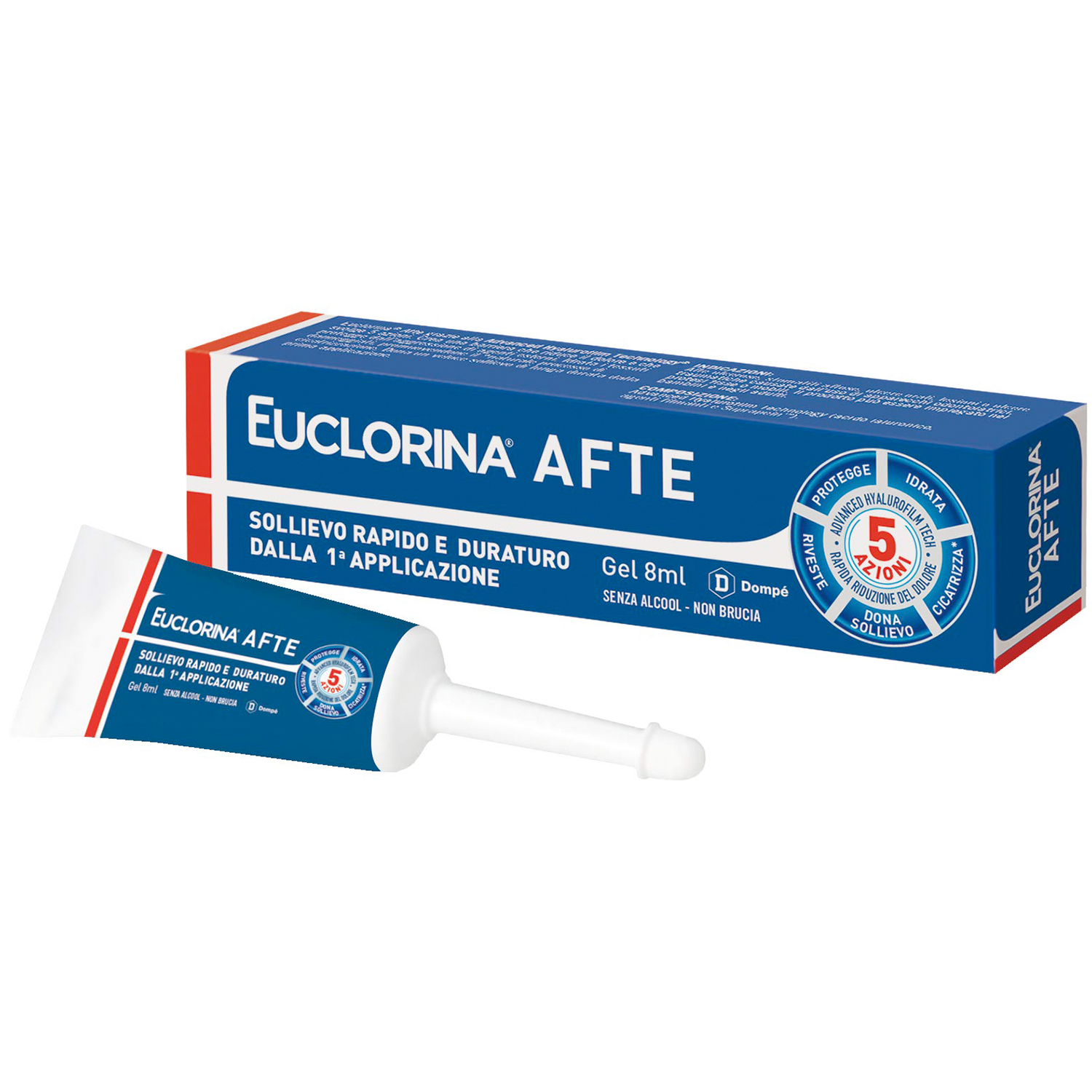 Gel mod sår, blæner & blister i munden EUCLORINA Afte 8 ml.