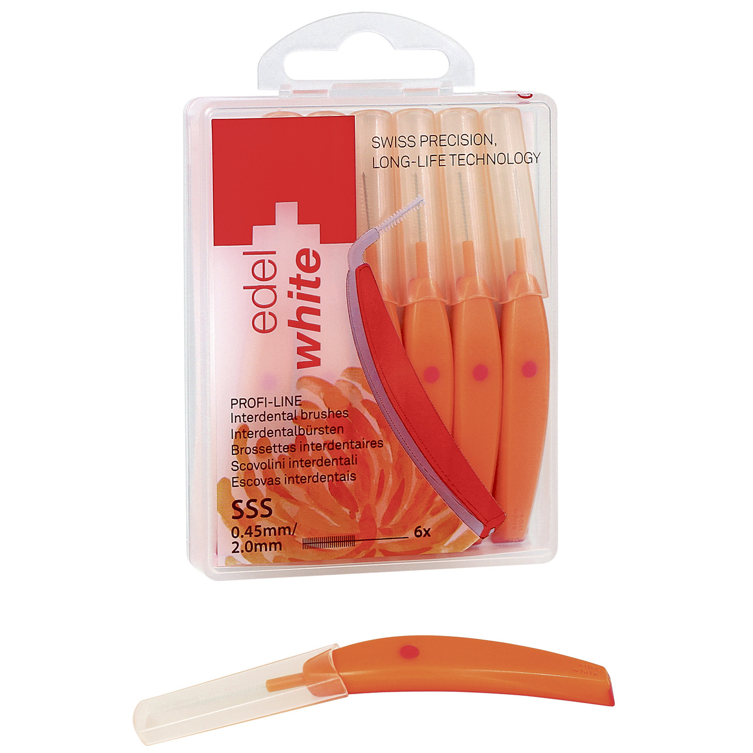 Edel+White Zwischenraumbürsten EasyFlex SSS 0,45 mm ORANGE