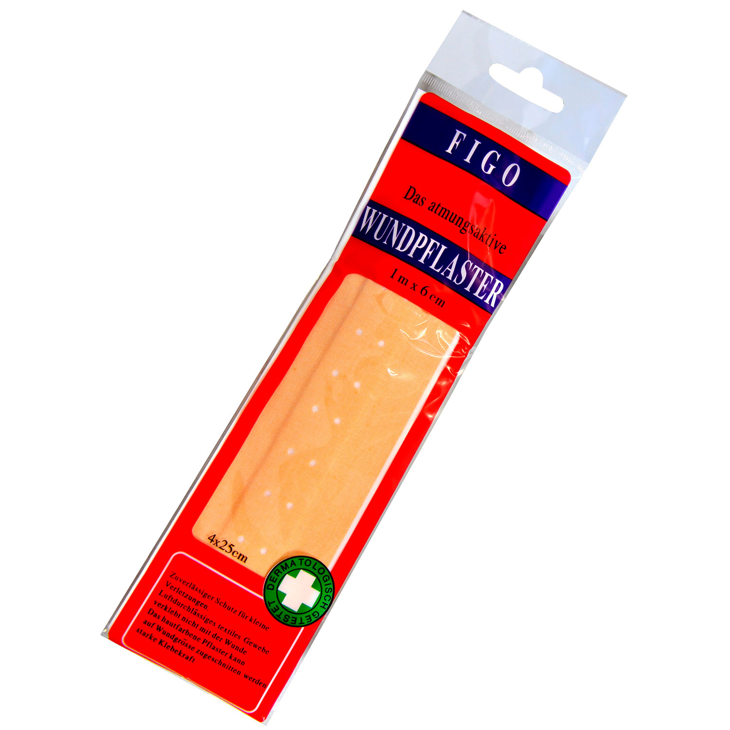 Figo Heftpflaster 6 cm x 1 Meter (4 x 25 cm.)