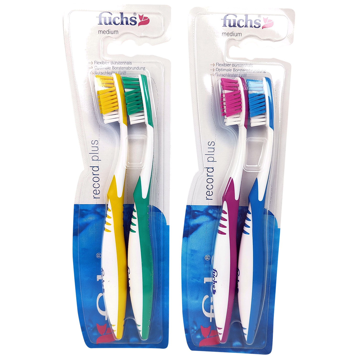 Fuchs Record Plus 2 Stk. Zahnbürsten Medium