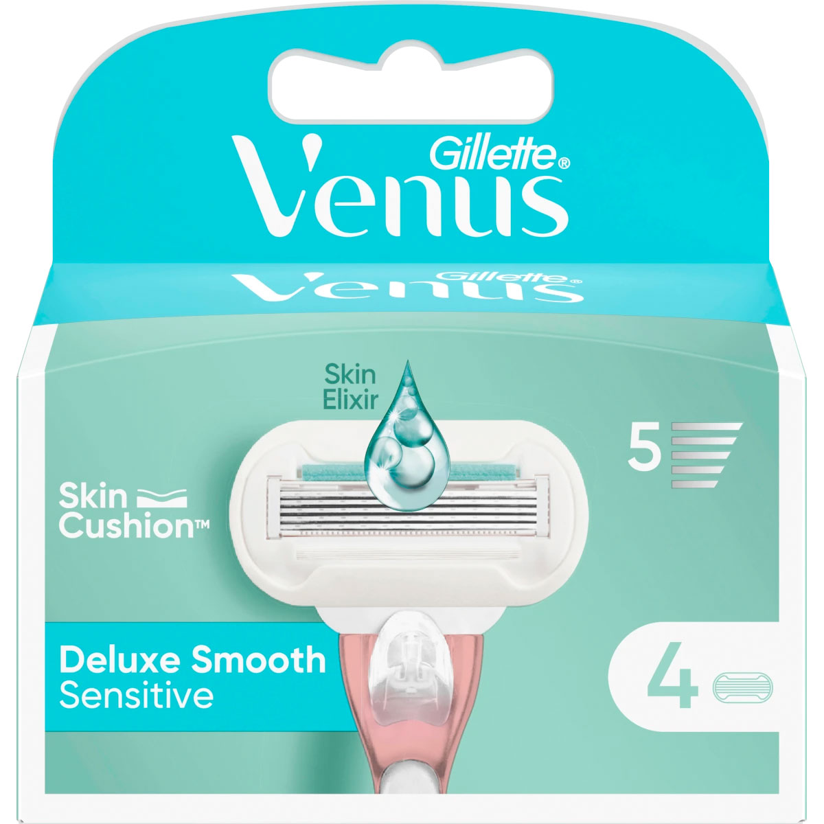Gillette Venus Deluxe Smooth Sensitive Rasierklingen 4 Stk.