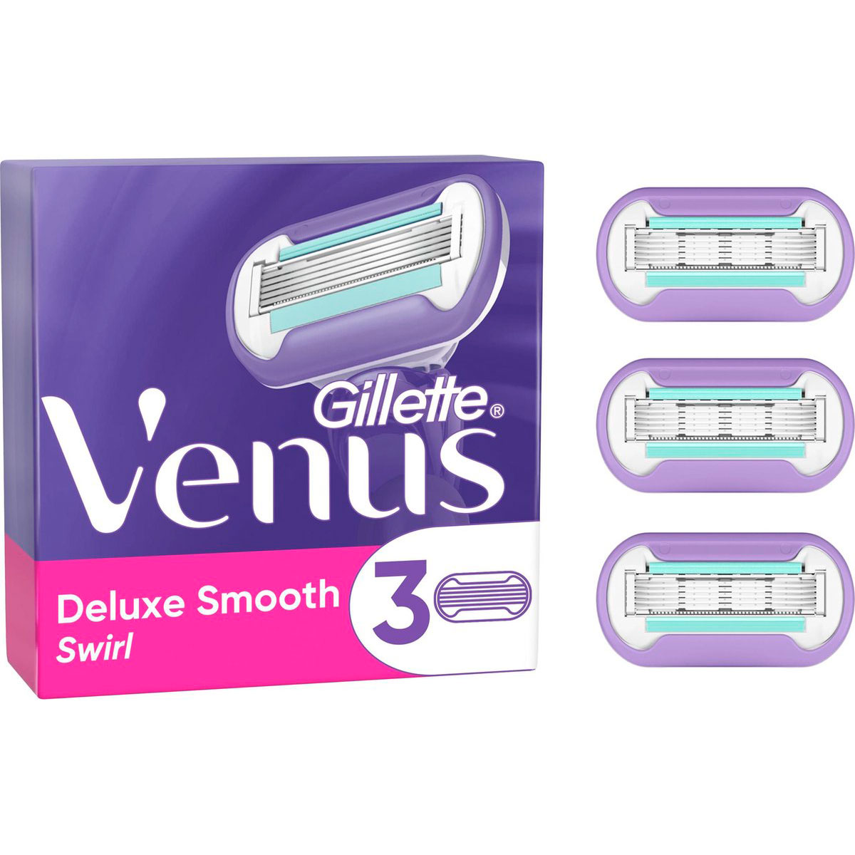 Gillette Barberblade Venus Deluxe Smooth Swirl 3-pk.