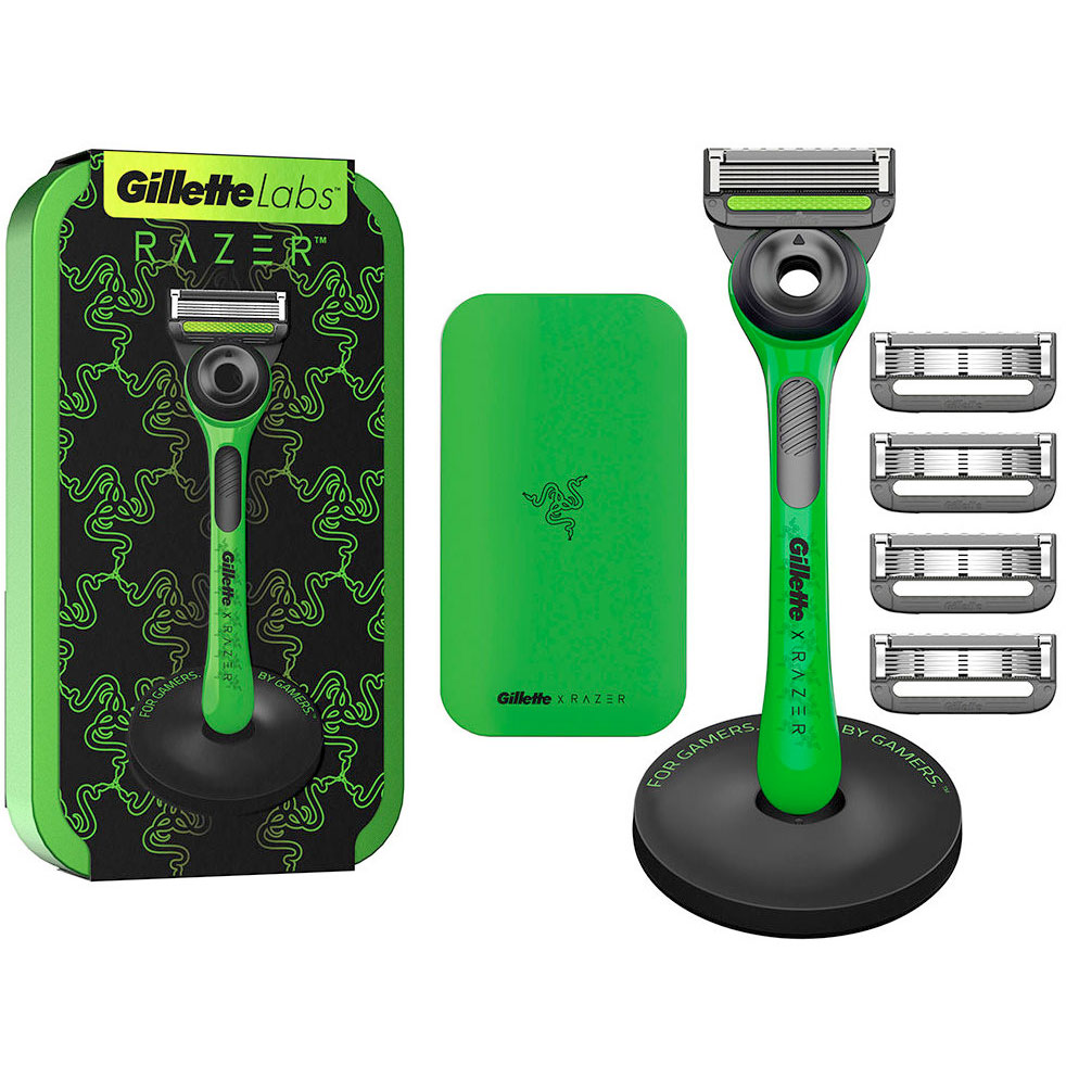 GilletteLabs Rasierer + 4 Rasierklingen Gaming Edition