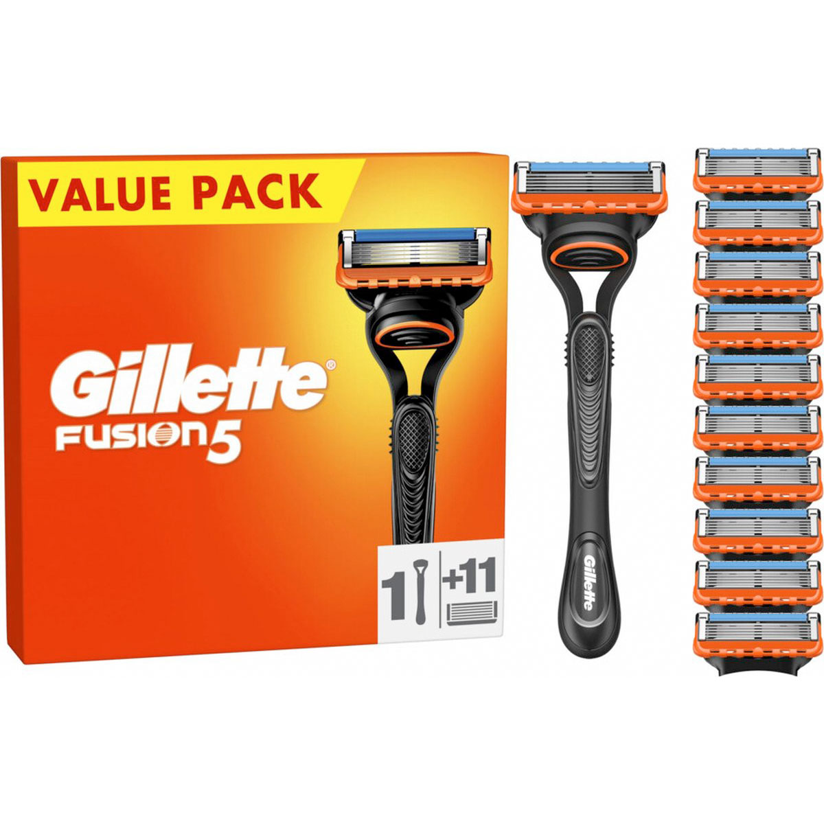 Gillette Fusion5 Barberskraber + 11 stk. Barberblade
