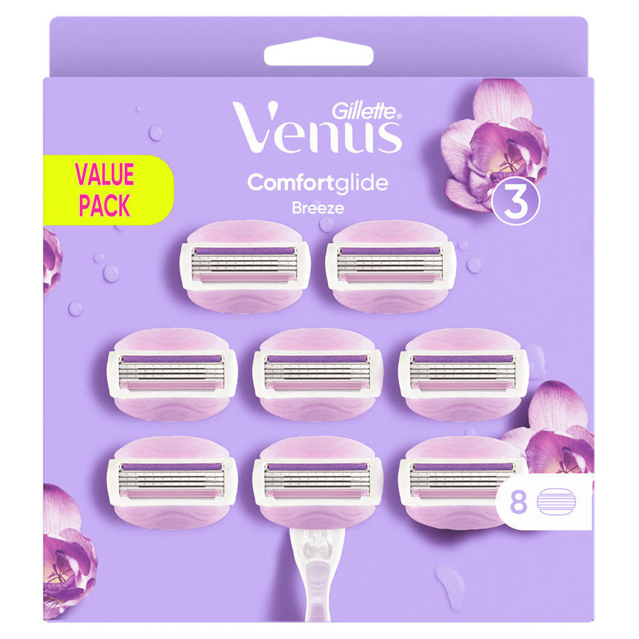 Gillette Barberblade 8-pk. Venus Breeze Comfortglide