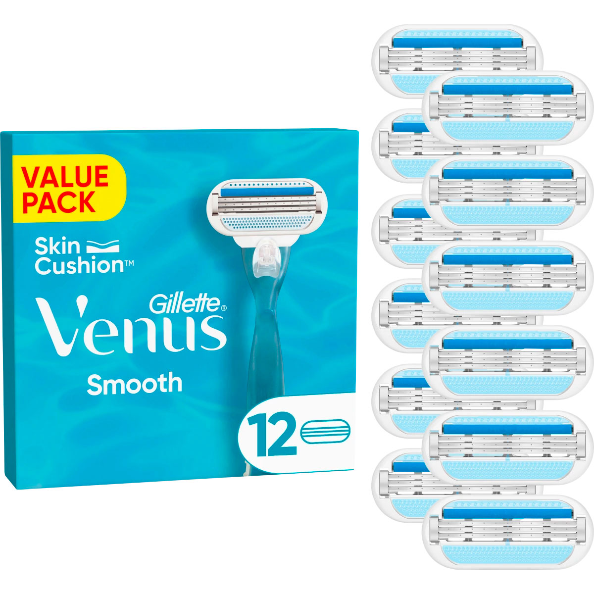 Gillette Venus Smooth 12er-Pack. Rasierklingen