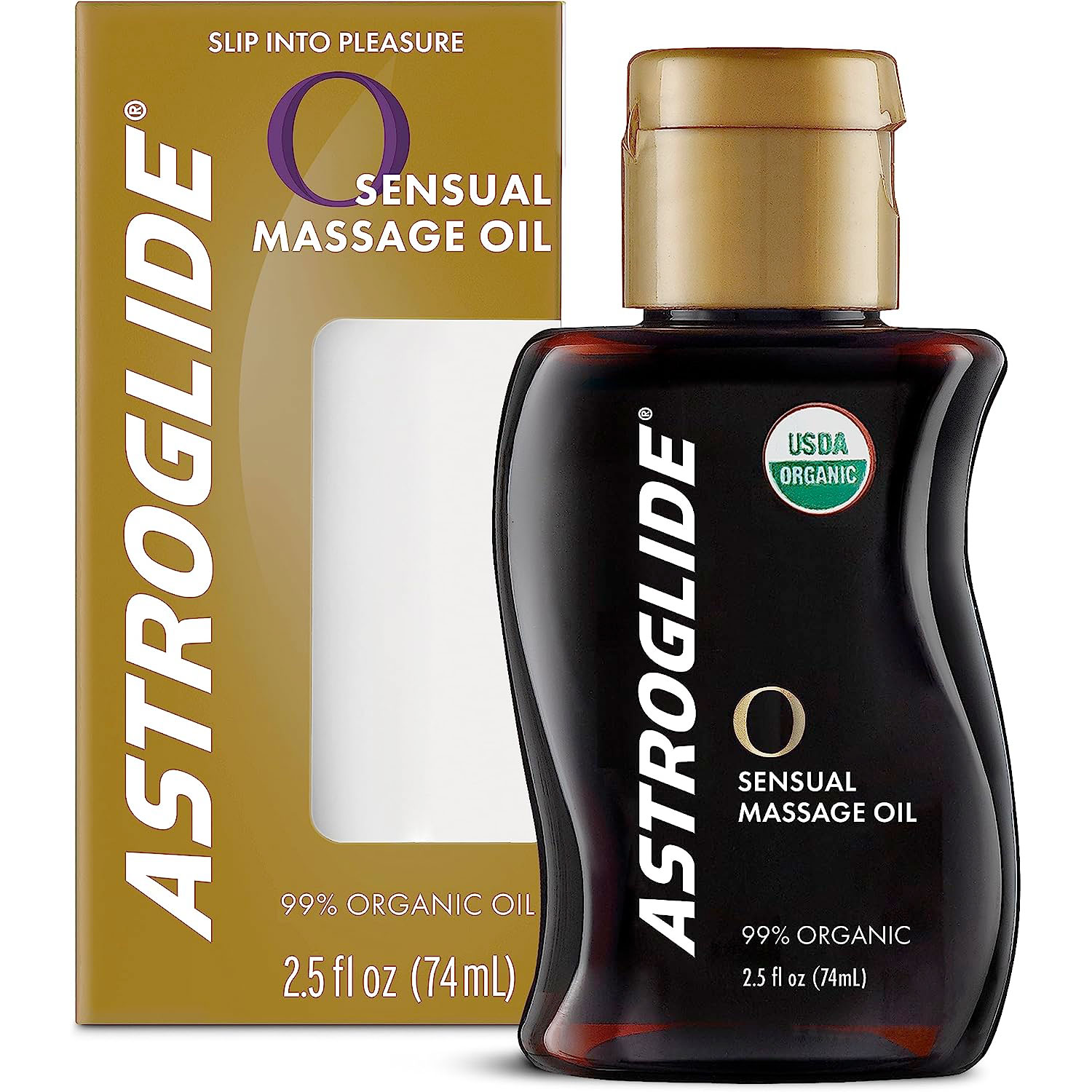Glidecreme Astroglide O Sensual Massage Oil & Personal Lubricant 74 ml.