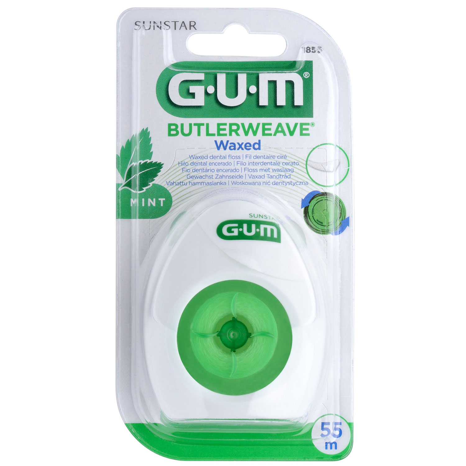 GUM Tandtråd Butlerweave Waxed Mint 55 mtr
