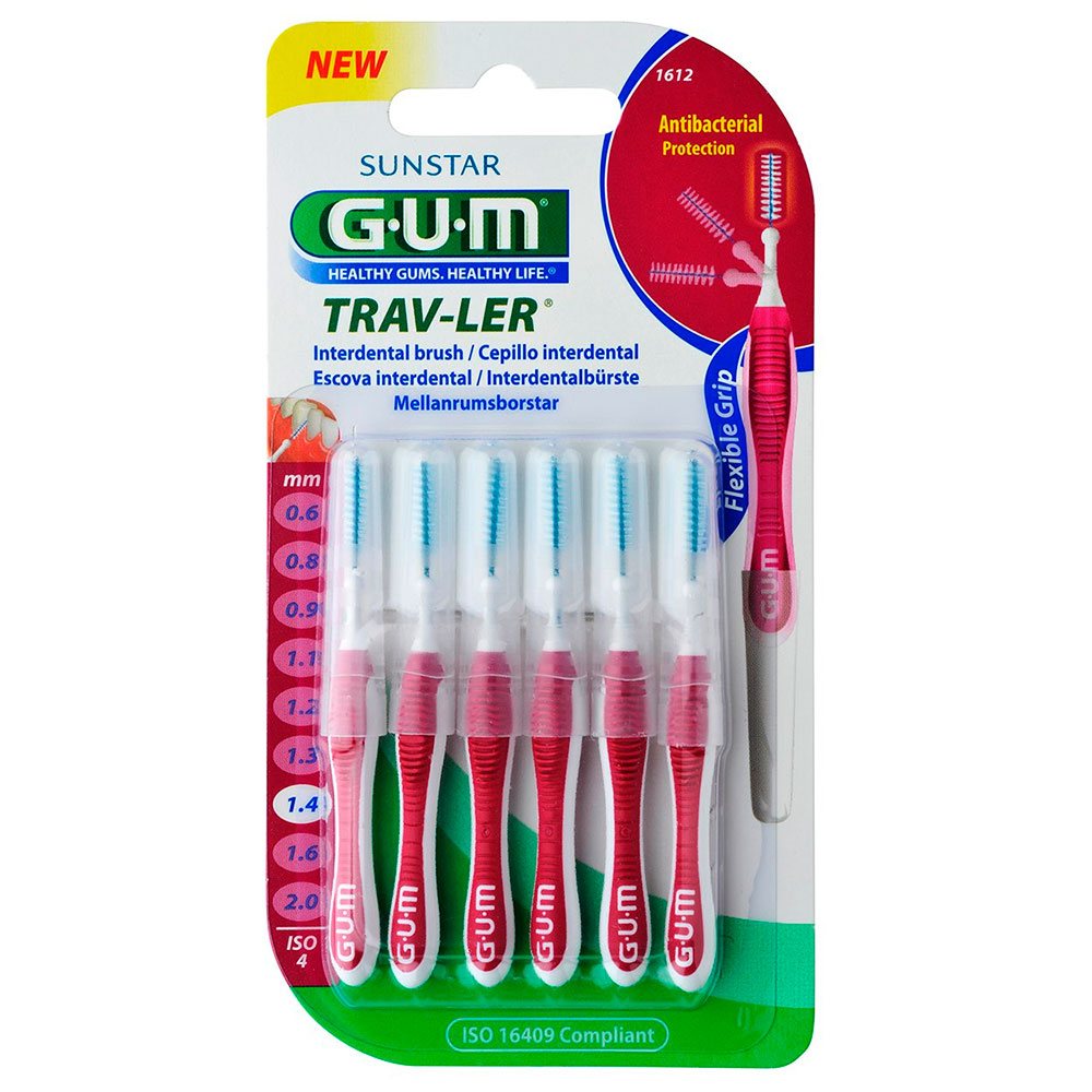 GUM TravLer Gap-Bürsten 1,4 mm ISO 4 ROSA