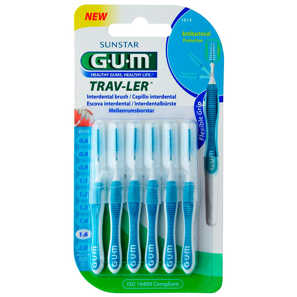 GUM TravLer Mellemrumsbørster 1.6 mm ISO 5 - TURKIS