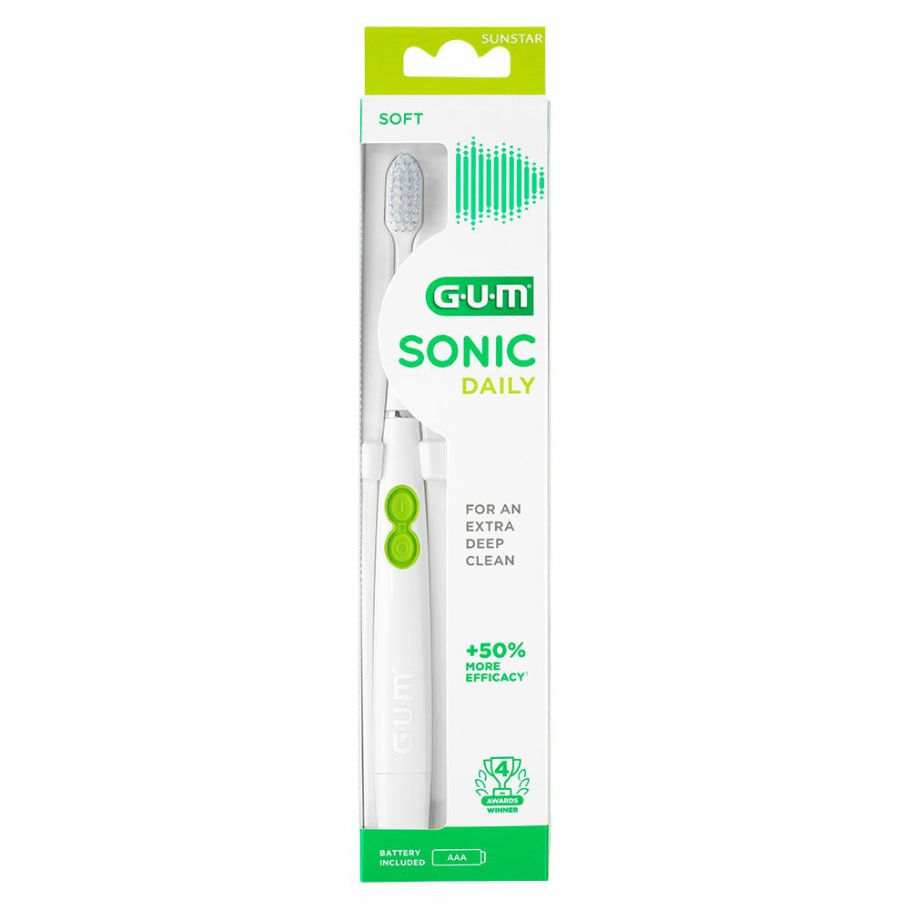 GUM Sonic Daily Elektrische Zahnbürste WEISS