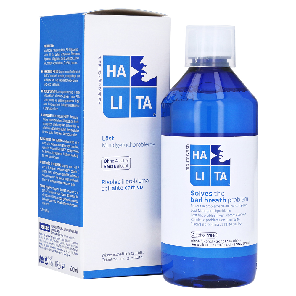 Halita Xylitol Mundwasser gegen Mundgeruch 500 ml.