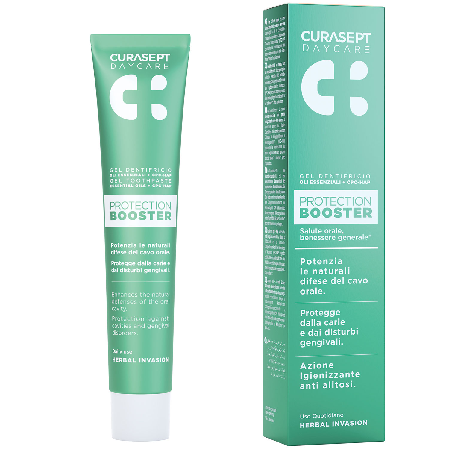 CURASEPT Xylitol Herbal Tandpasta DayCare Protection Booster 75 ml.