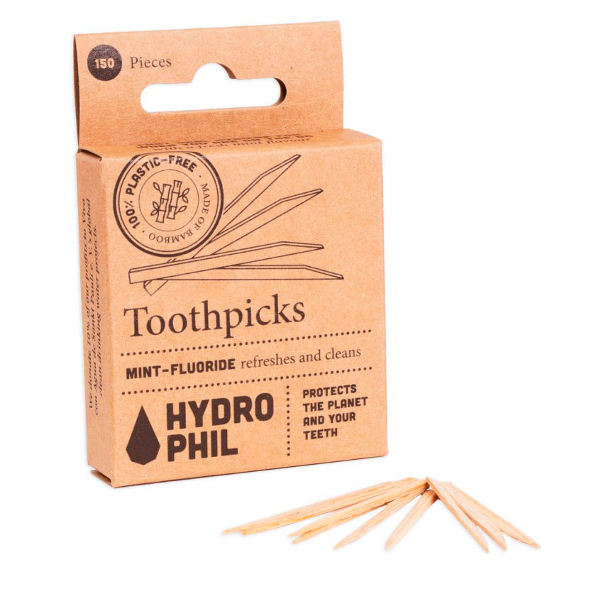 Hydrophil Bambus Træ Tandstikker Med Fluor 150 stk.