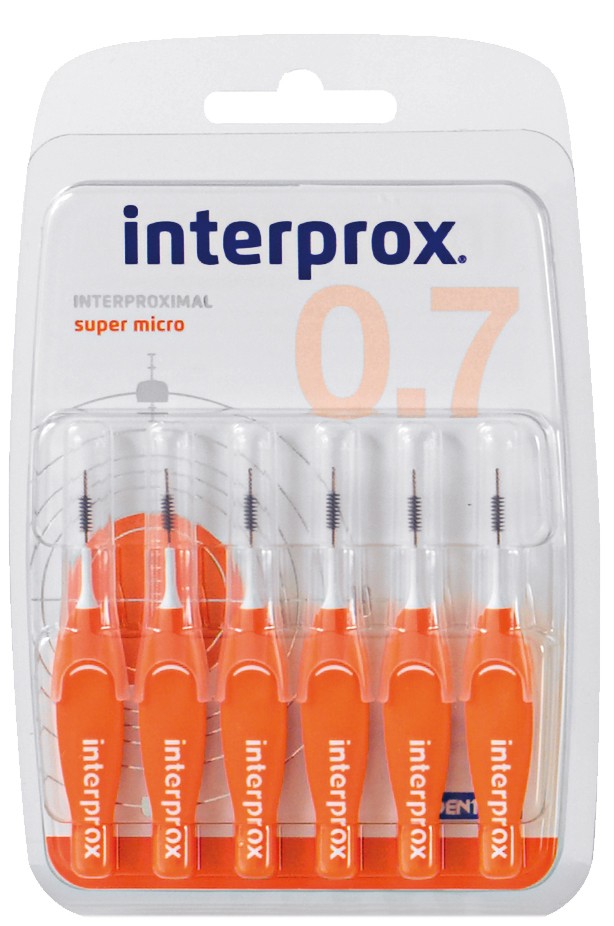 InterProx 4G Premium Space Brushes - Super Micro - 0,7 mm - ORANGE