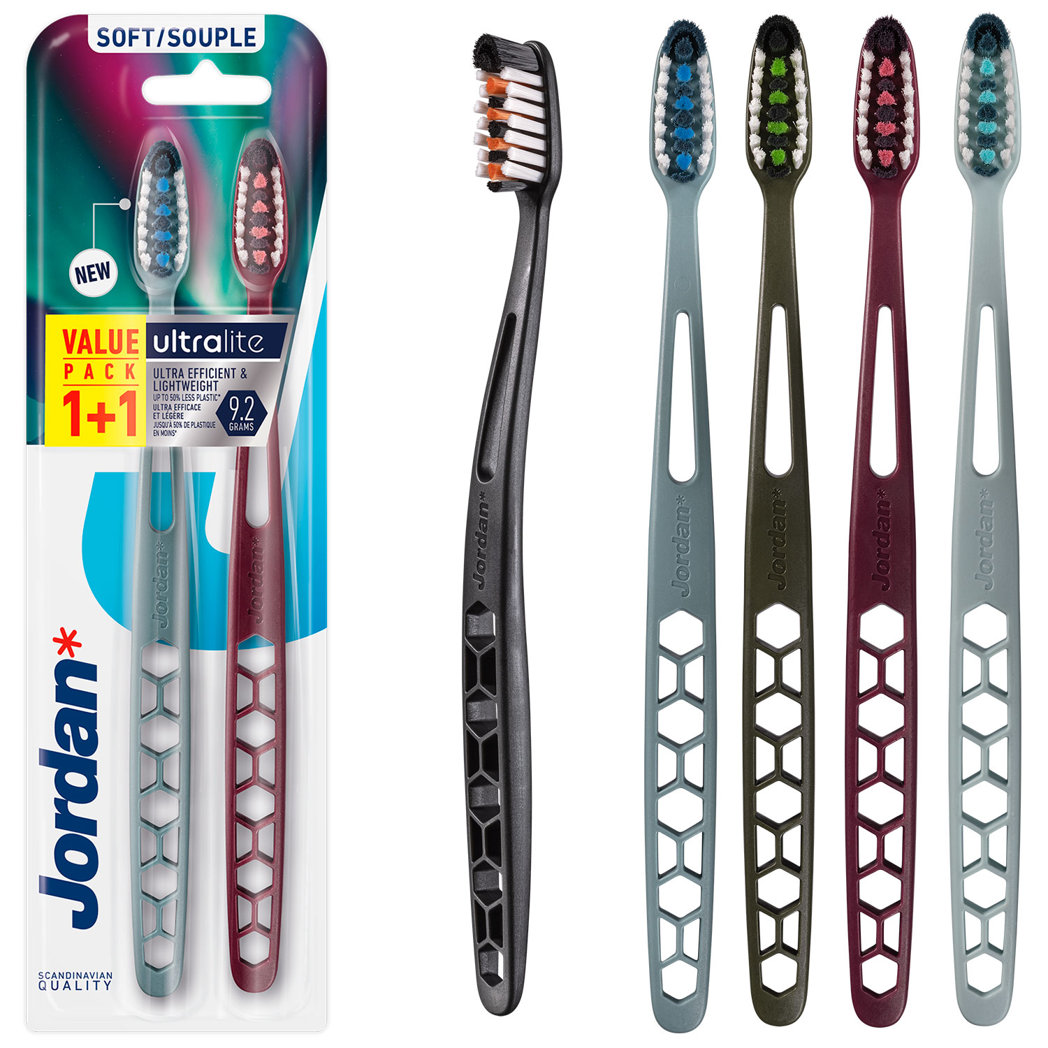 2 Stück Jordan SOFT Zahnbürsten UltraLite