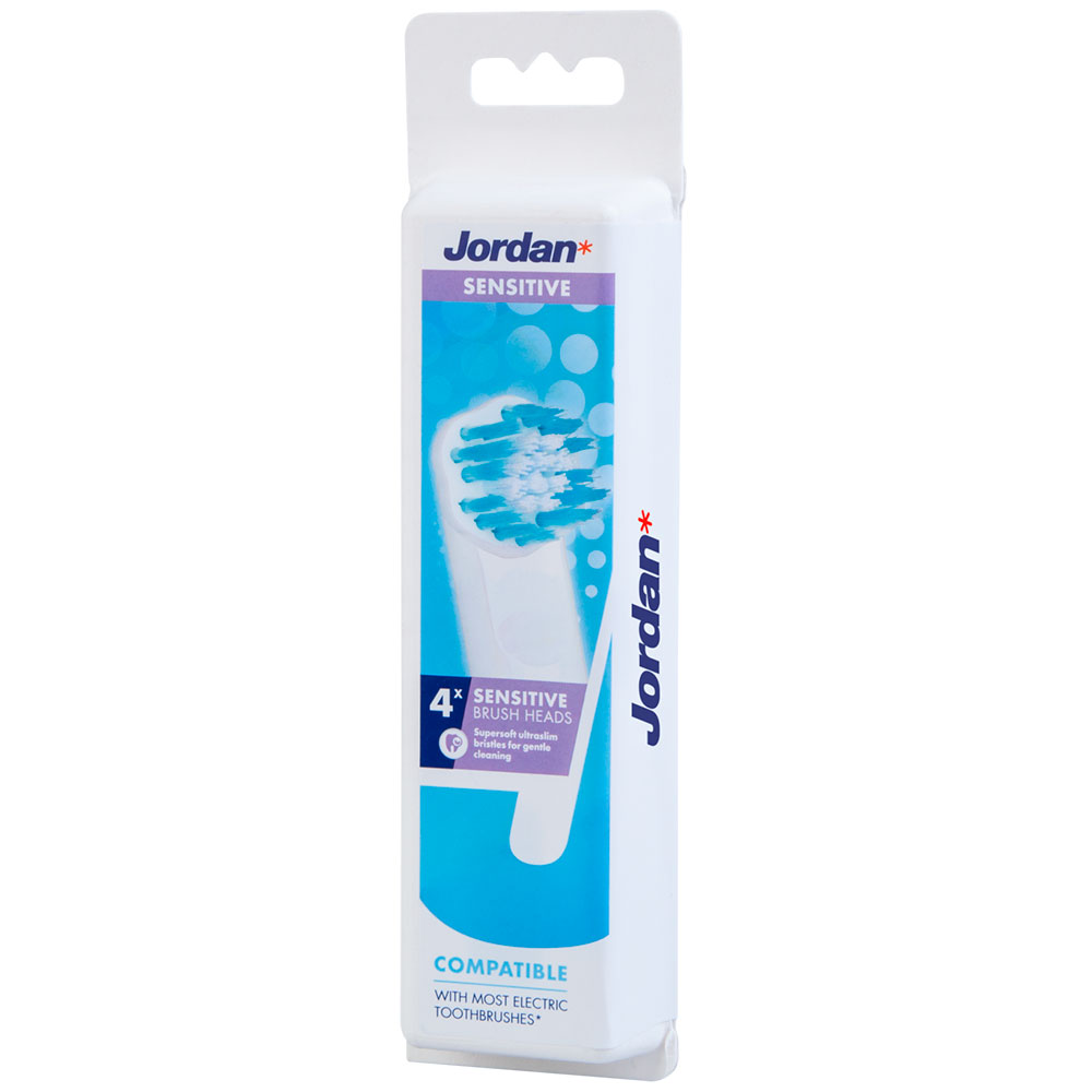 Jordan Clean Smile Sensitive Brush Børstehoveder - 4 stk.