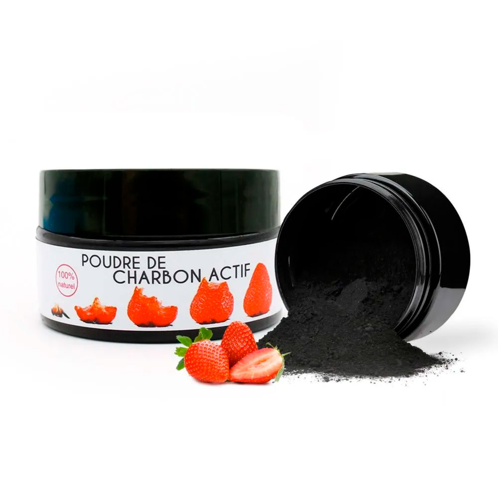 Keeth Tandblegning Tandpasta Pulver Strawberry Charcoal