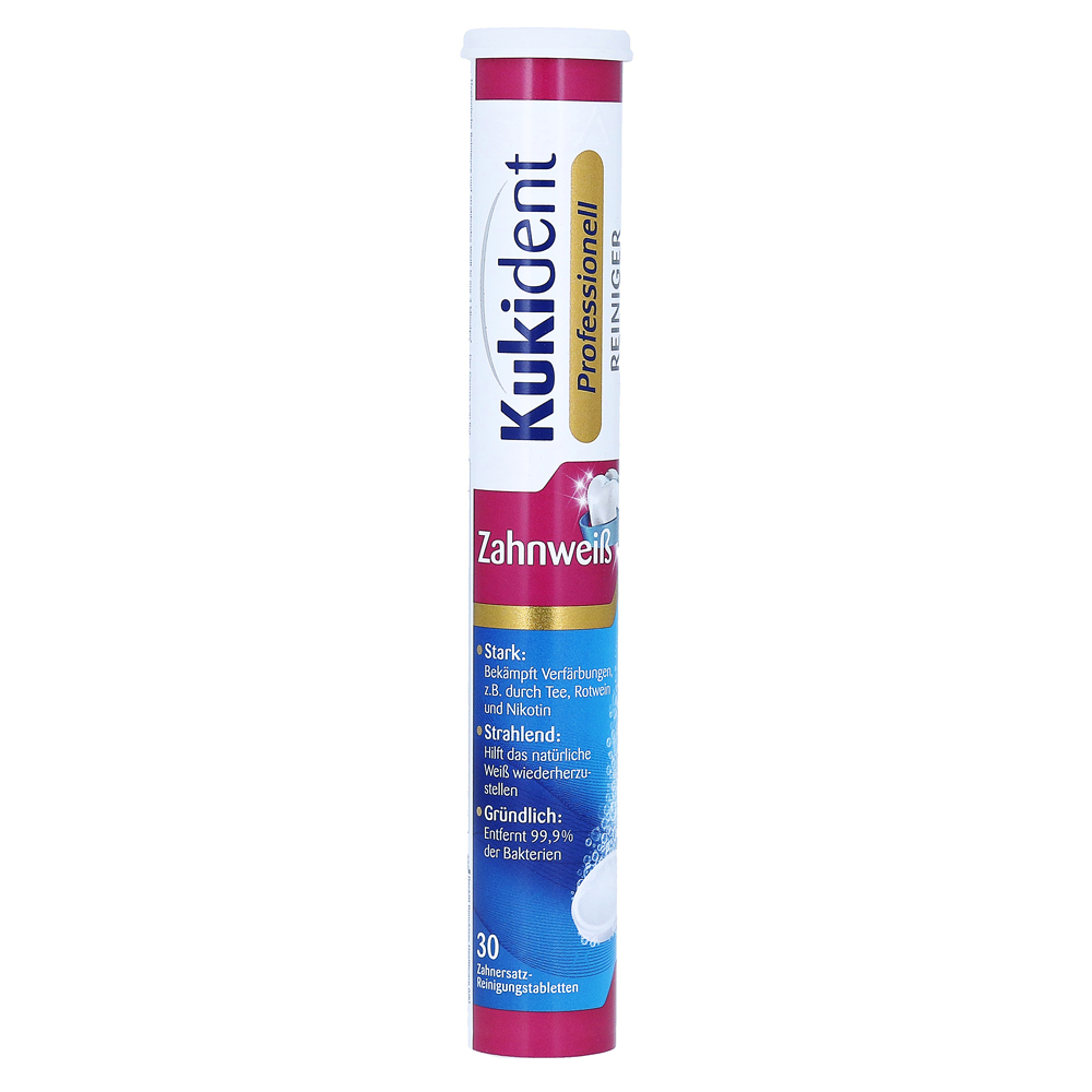 Steradent Kukident Zahnweiss Rense-tabletter til protese - 30 stk.