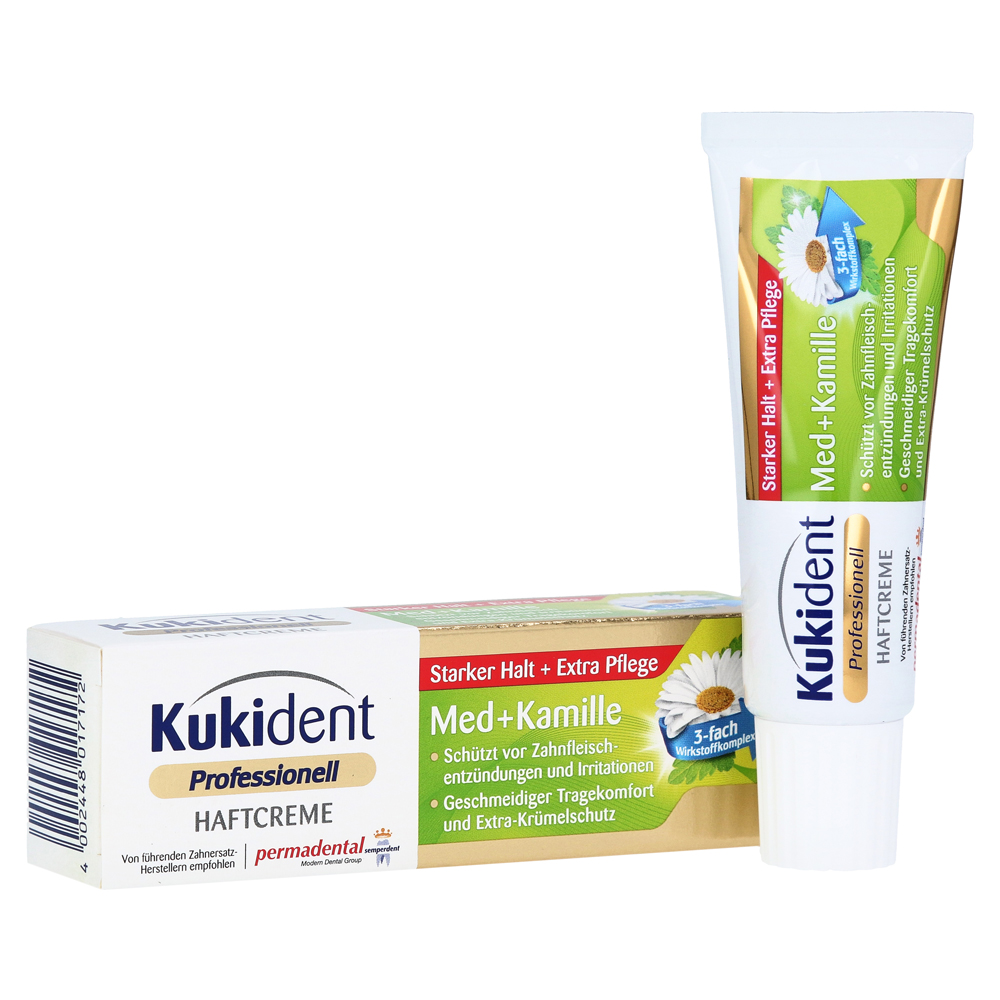Steradent Prothetikkleber Kukident Extra Strong Med+ KAMILLE