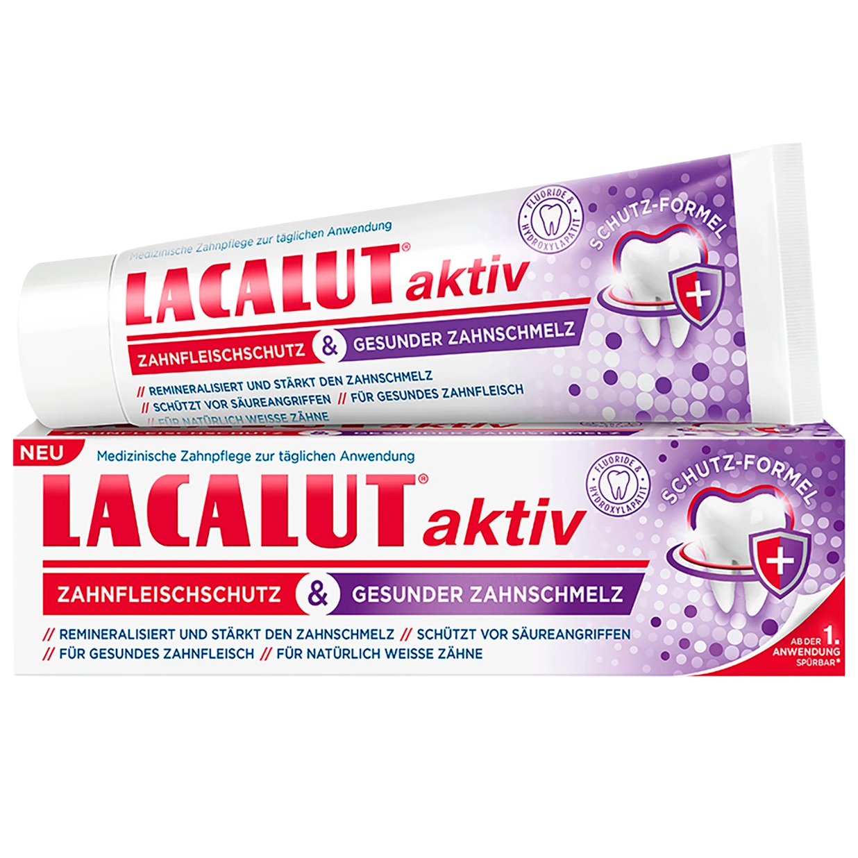 Lacalut Active Zahnpasta, Zahnfleischschutz und gesunder Zahnschmelz