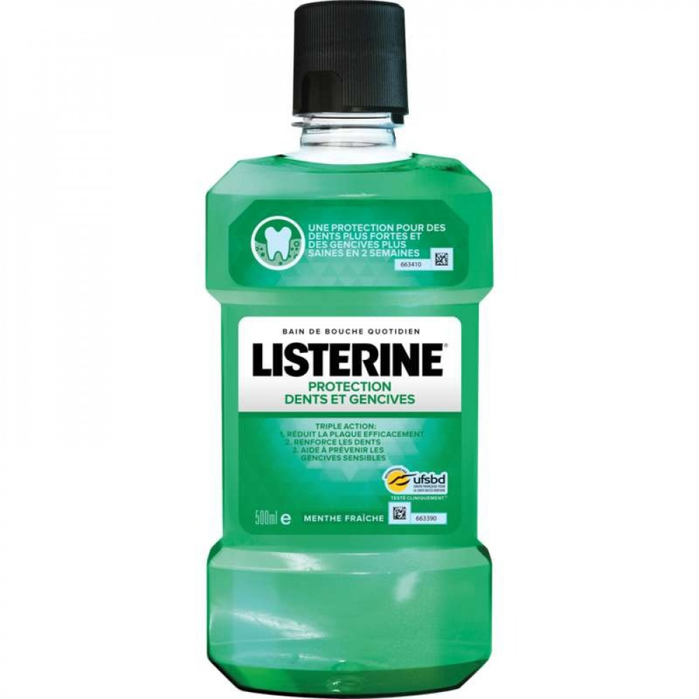 Listerine Mundskyl FRESH MINT Tandkødsbeskyttelse 500 ml.