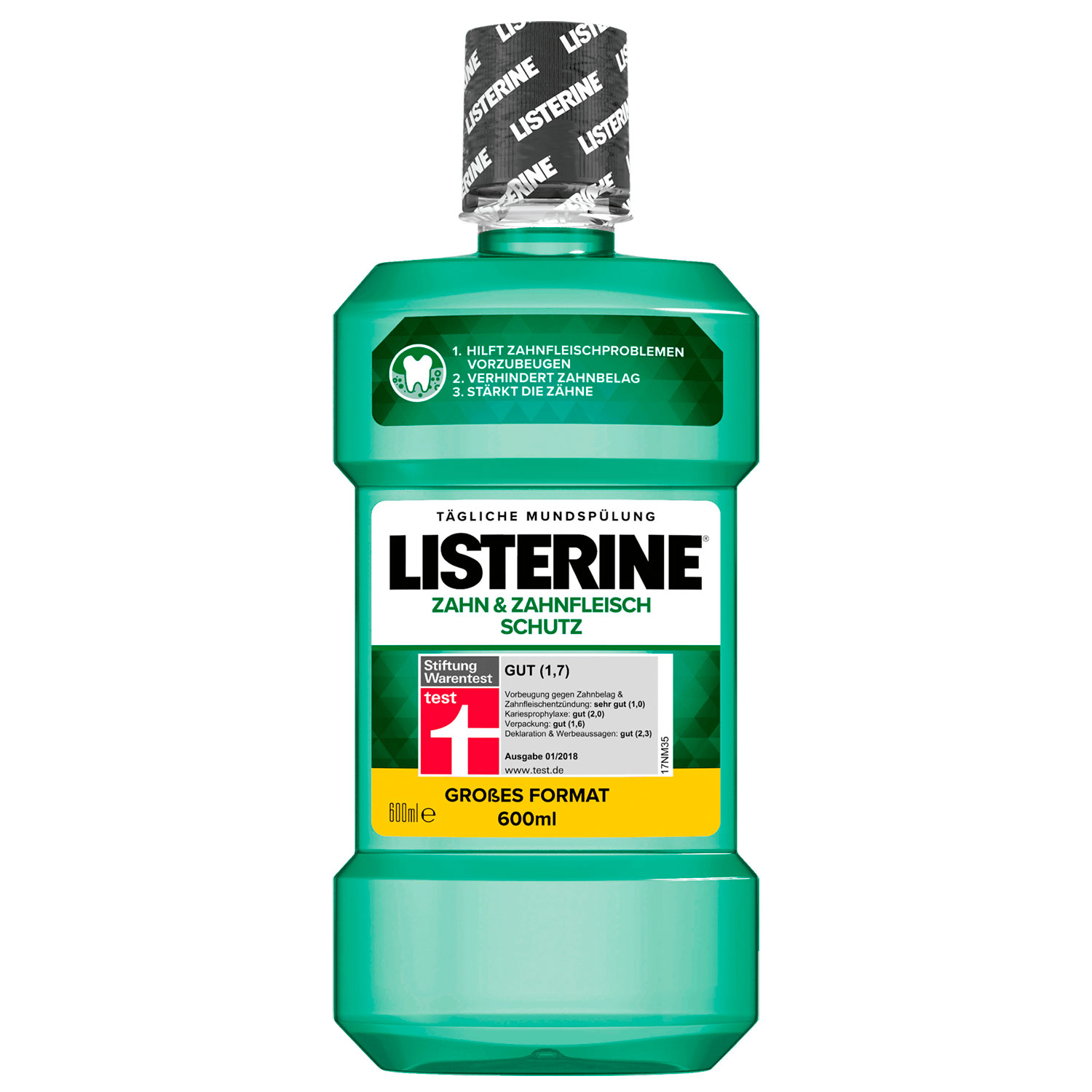 600 ml. Listerine Fresh Mint Mundskyl - Tand + Tandkødsbeskyttelse