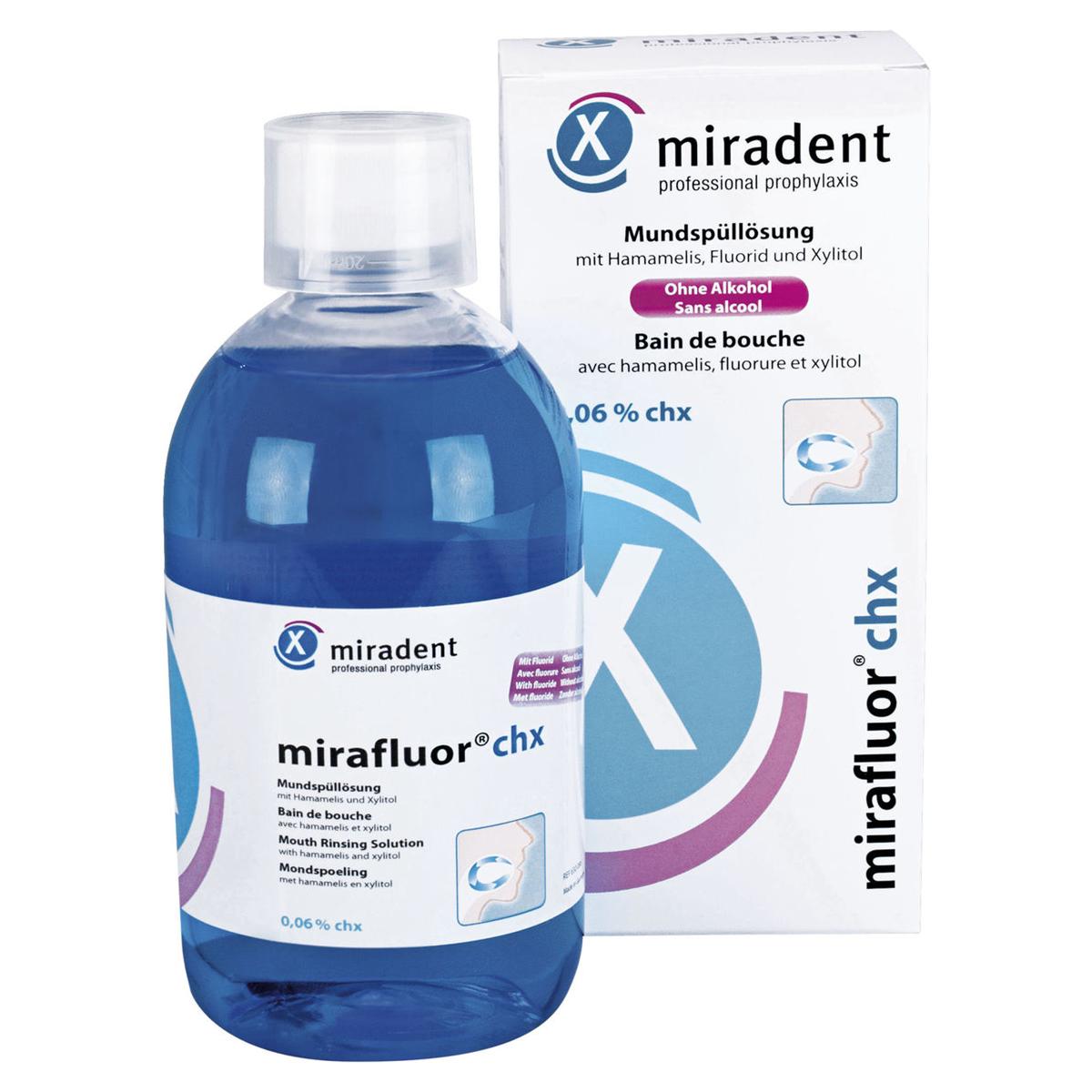 Klorhexidin Mundskyl 500 ml. Miradent MiraFluor CHX 0.06 %