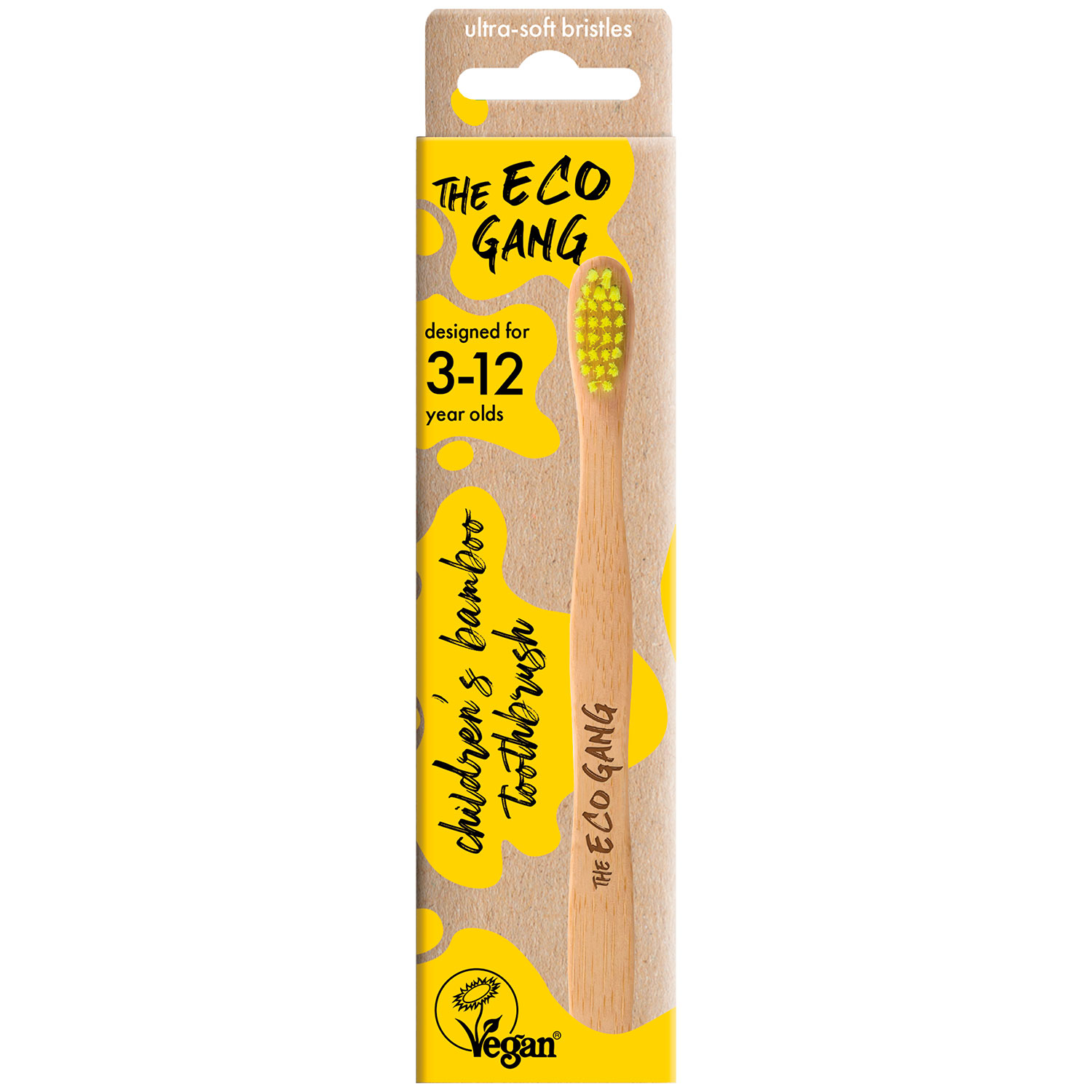 Bambuszahnbürste für Kinder The Eco Gang Ultra - Soft GELB
